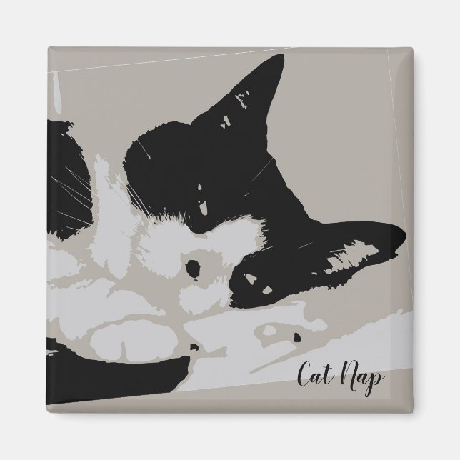 Íman Tuxedo Cat Nap (Frente)