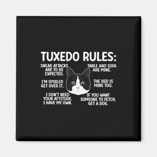 Íman Tuxedo Cat Regras Tuxedo Cat Lover Tuxedo Propriet