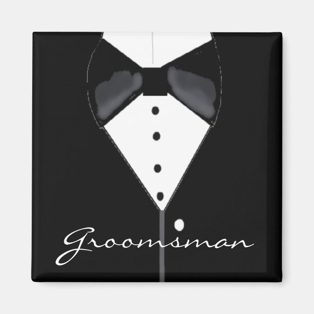 Íman Tuxedo padrinho de casamento Wedding (Frente)