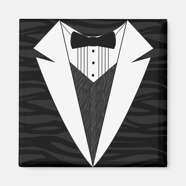 Íman Tuxedo preto/branco (Frente)