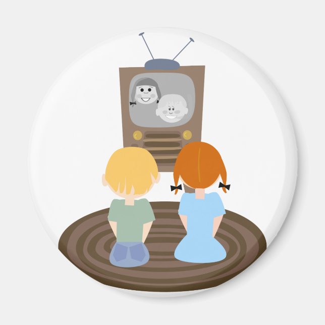 Íman TV de 1950 assistindo crianças (Frente)