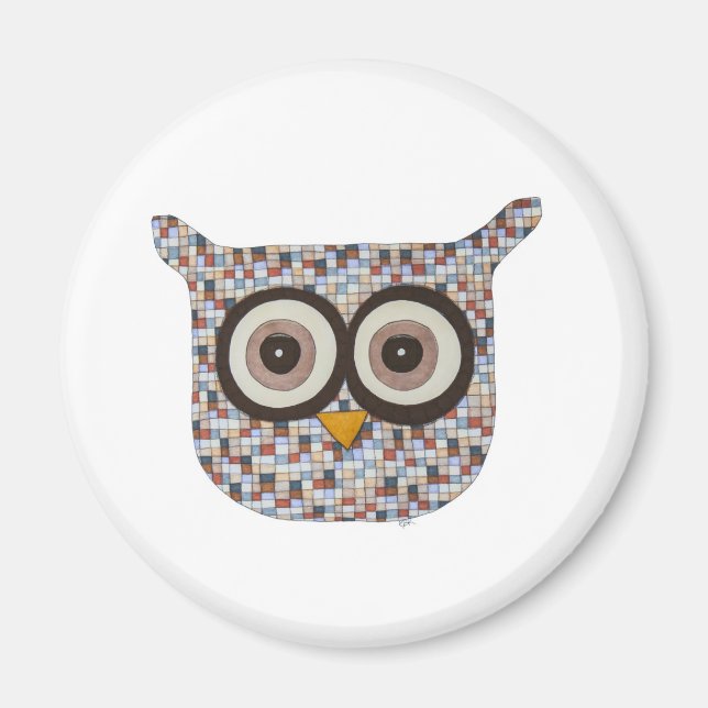 Íman Tweed Owl Magnet (Frente)