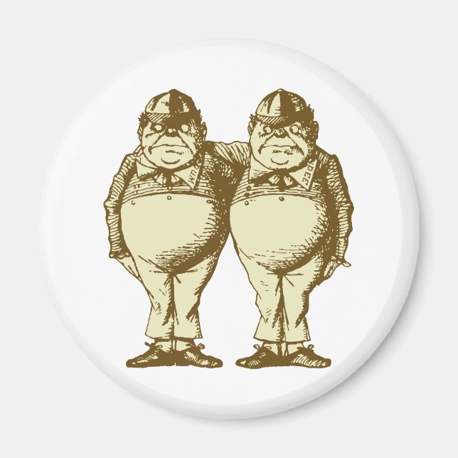 Íman Tweedle Dee e Tweedle Dum Inked Sepia (Frente)