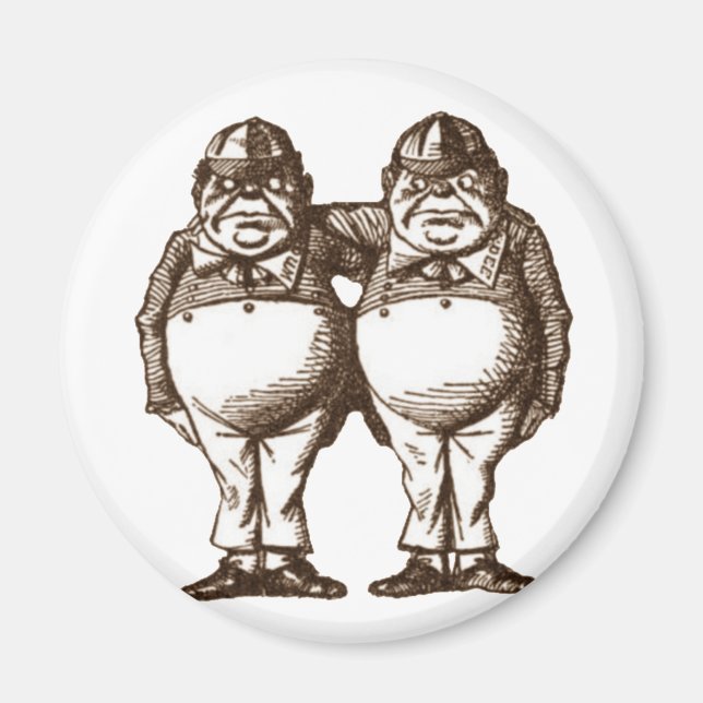 Íman Tweedle Dee & Tweedle Dum Sepia (Frente)