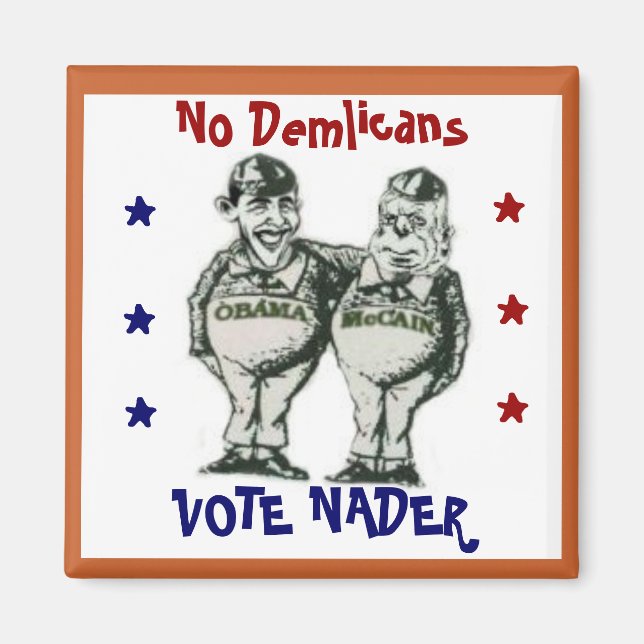 Íman Tweedledumb e Tweedleduer Square Magnet (Frente)