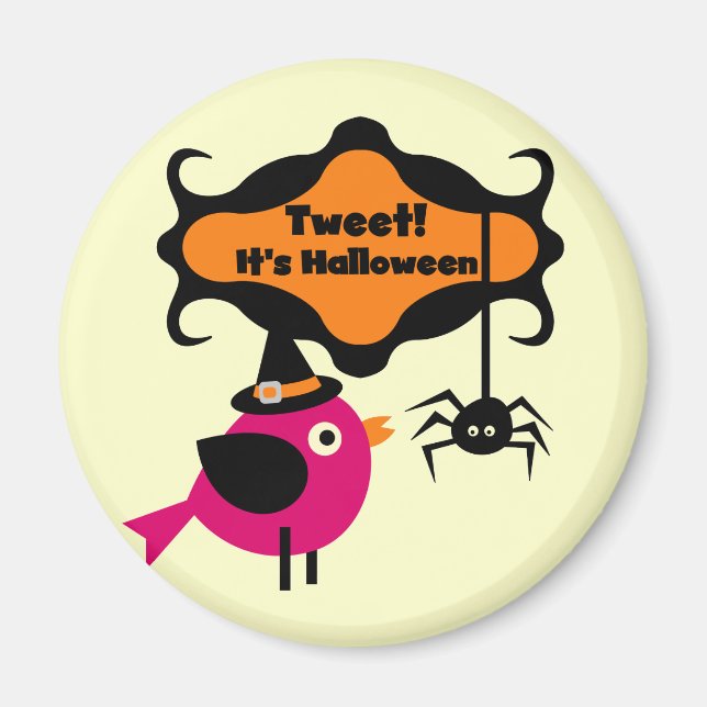 Íman Tweet Halloween T-shirts e presentes (Frente)