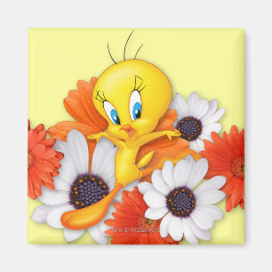 Íman Tweety com margaridas