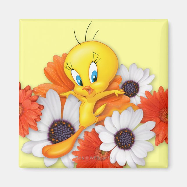 Íman Tweety com margaridas (Frente)