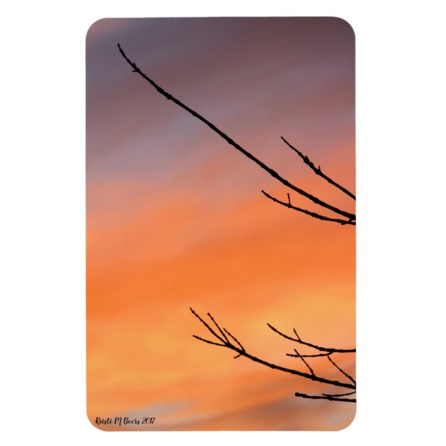 Íman Twigs com Laranja, Vermelho, Púrpura Sunset (Vertical)