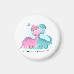 Íman Twin Aqua e Dinossauro Rosa