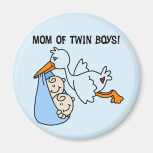 Íman Twin Boys, Camisetas e presentes da mamãe-Stork