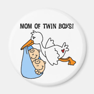 Íman Twin Boys, Camisetas e presentes da mamãe-Stork