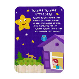 Íman Twinkle Twinkle Little Star Nursery Rhyme Magnet