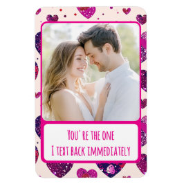 Íman Txt De Coração Roxo Para Trás Imediatamente Flexív