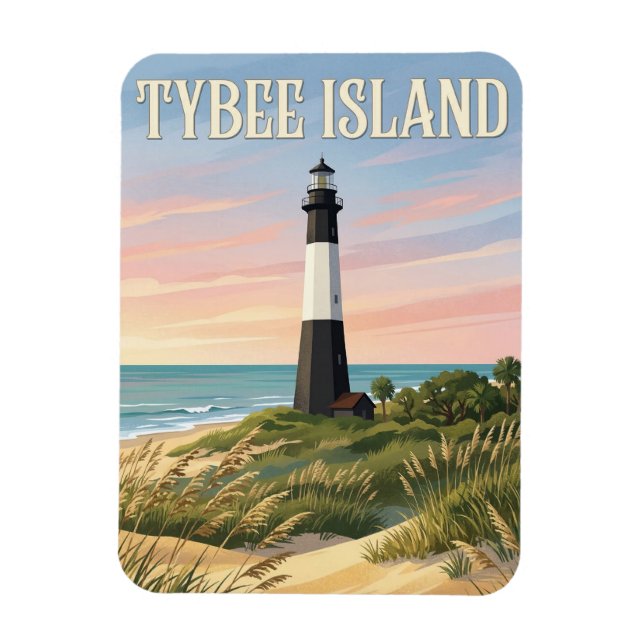 Íman Tybee Island Light (Vertical)