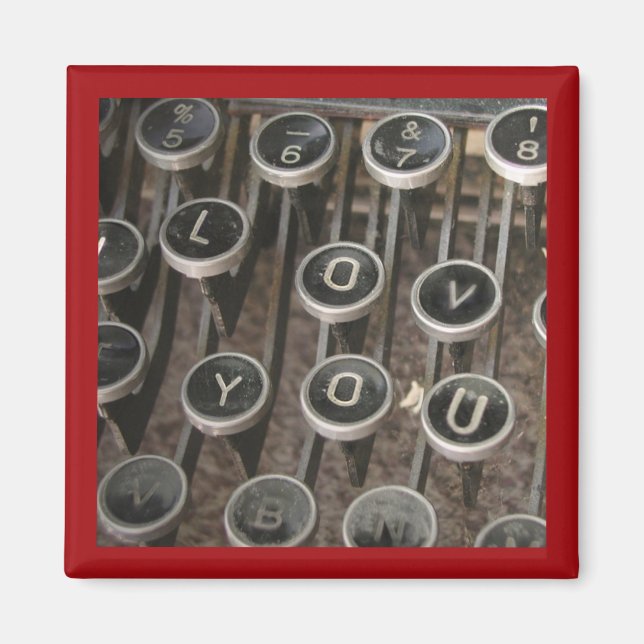 Íman TypeWrite Keys "I Love You" (Frente)