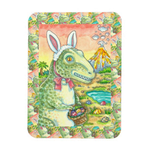 ÍMAN  TYRANNOSAURUS, CUTE T-REX, LESTE BUNNY DINO