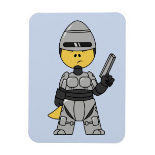 Íman Tyrannosaurus Rex Vestido Como Robocop.