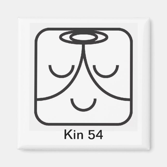 Íman Tzolkin Mago Branco Kin 54 (Frente)