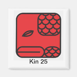Íman Tzolkin Serpente Vermelha Kin 25
