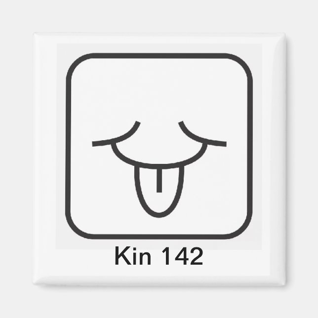 Íman Tzolkin Vento Branco Kin 142 (Frente)