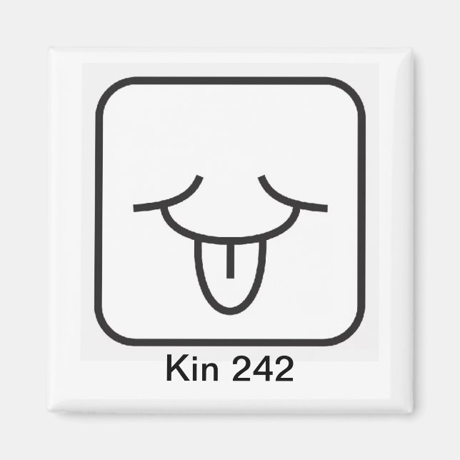 Íman Tzolkin Vento Branco Kin 242 (Frente)