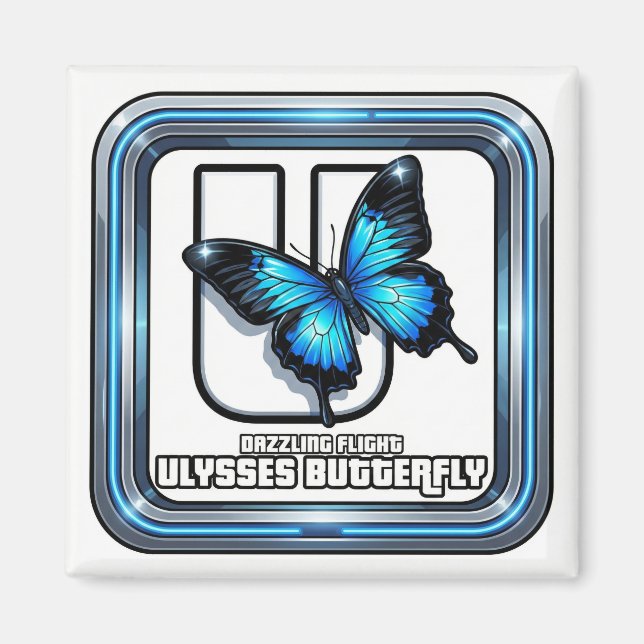 Íman U é para a Borboleta Ulysses - Aprendendo o Alfabe (Frente)