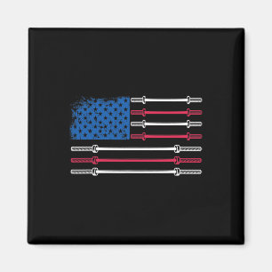 Íman U Flag Weightelevando Barbell Patriotic Love Fitne