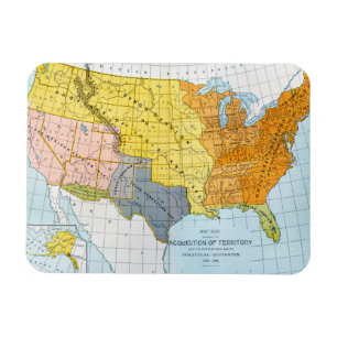 ÍMAN  U.S. MAPA, 1776-1884
