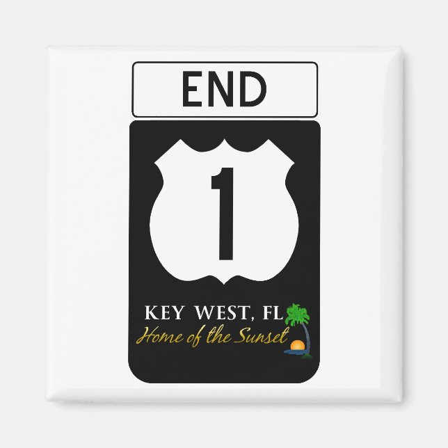 Íman U.S. Route 1 Road Sign (Frente)