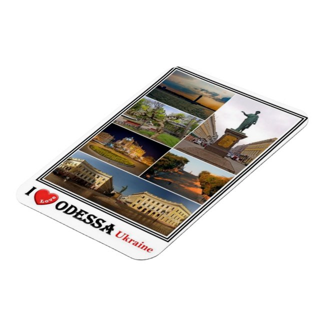 Íman UA Ucrânia - Odessa - Eu Amo Mosaico - (Left Side)