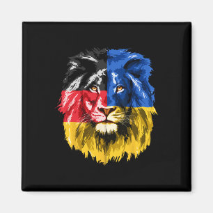Íman Ucrânia Alemanha Bandeira Leão Deutschland Ucrania