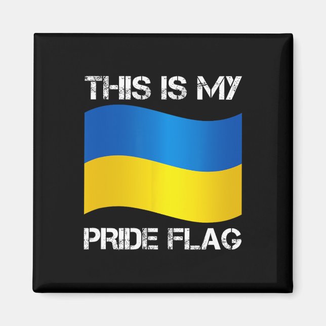Íman Ucrânia Apoio Bandeira da Ucrânia Liberdade Solida (Frente)