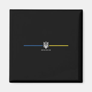 Íman Ucrânia Bandeira Ucraniana Zelensky Tryzub Em Mili