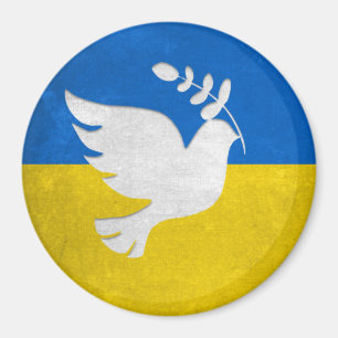 Íman Ucrânia Support - Flag - Fique com a Ucrânia! Ímã