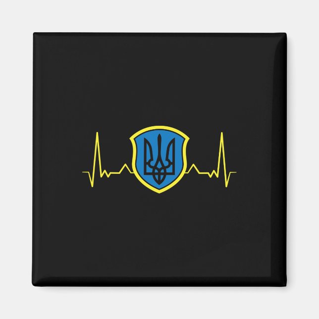 Íman Ucrânia Ucranianos Ucraniano Kiev Trysub Bandeira  (Frente)