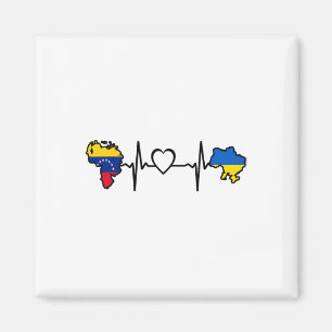 Íman Ucrânia Venezuela Bandeira Ucraniano Venezuelano C