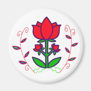 Íman Ucraniano Folk Art Motif - Árvore da Vida