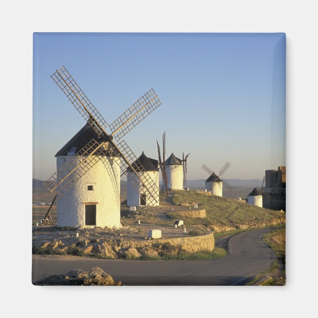 Íman UE, Espanha, La Mancha, Consuegra. Moinhos de vent (Frente)