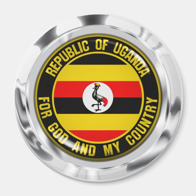 Íman Uganda Round Emblem (Frente)