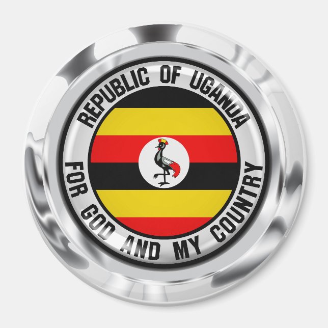 Íman Uganda Round Emblem (Frente)