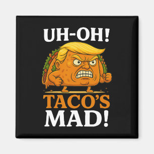 Íman Uh Oh Taco do Taco Cara Laranja Mal-Humorado