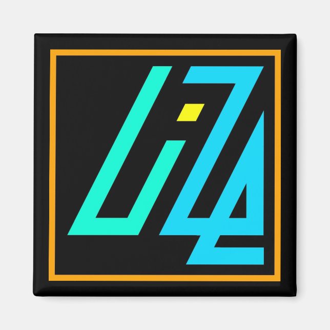 Íman UIZE Magnet (laranja na borda negra) (Frente)