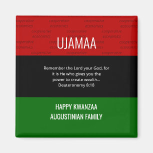 Íman UJAMAA Personalizada Deut 8 18 Happy Kwanzaa 