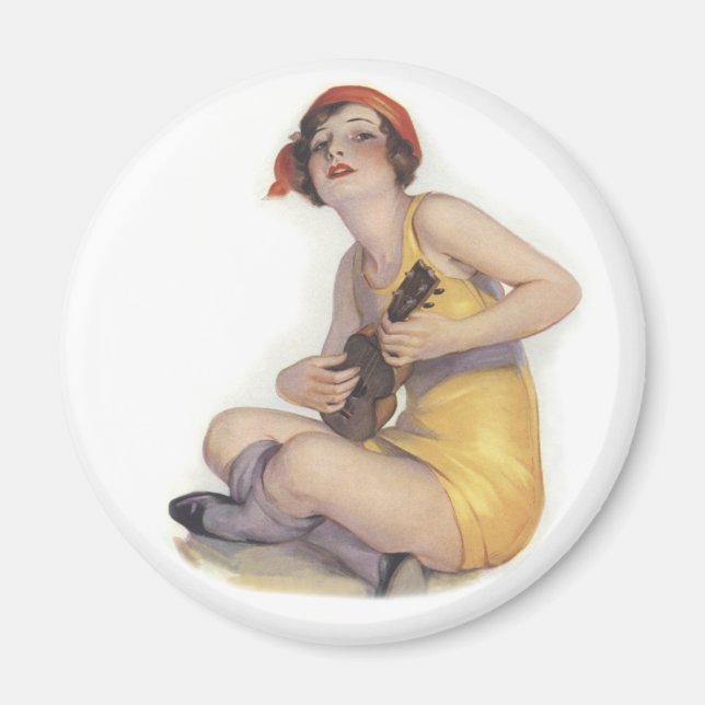 Íman Uke Playing Flapper Magnet (Frente)