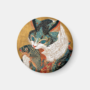 Íman Ukiyo-e Cat Arte Japonesa