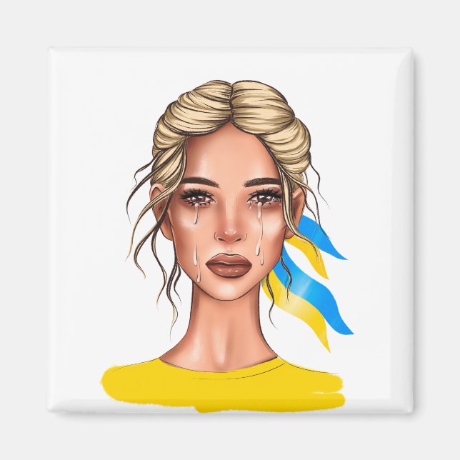 Íman Ukrain Stop War Blond (Frente)