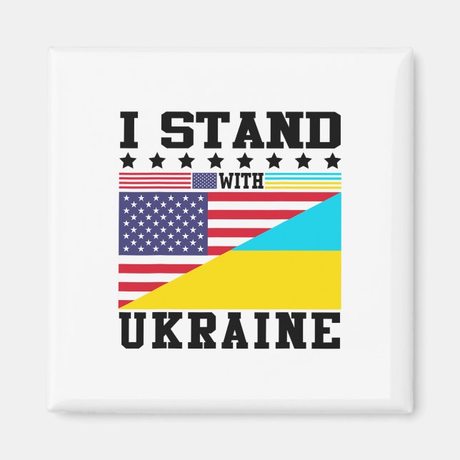 Íman Ukraine American Pride Vintage Retro Ukrainian Fla (Frente)