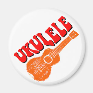 Íman Ukulele Groovy Text Art