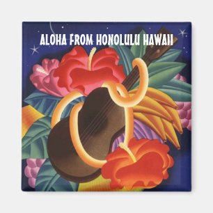 ÍMAN UKULELE HAWAII VIAGEM SOUVENIR MAGNET ~ PERSONALIZ